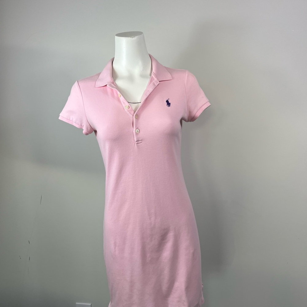 Ralph Lauren Light Pink Polo Dress with Navy Pony